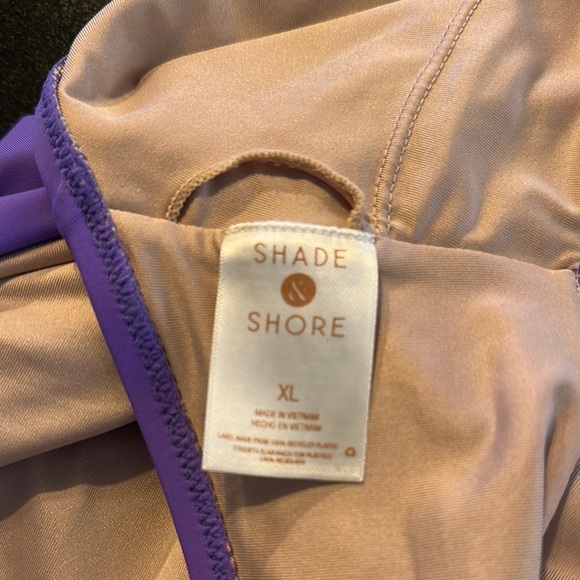 Shade & Shore Purple Cutout One Piece Swimsuit - Picture 9 of 11